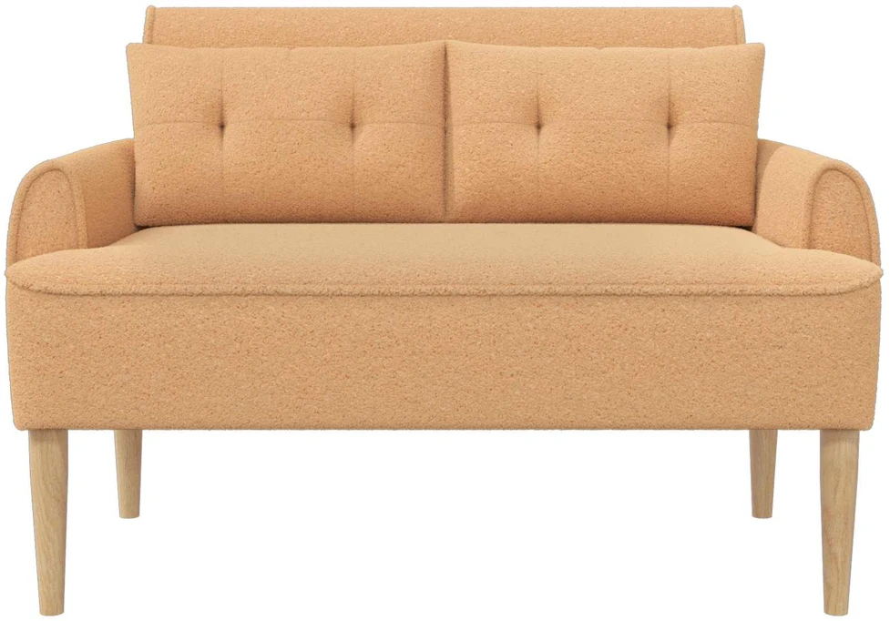 Sofa Minkštas kampas su mygtukų apmušalais Smėlio 117 x 67 x 77 cm