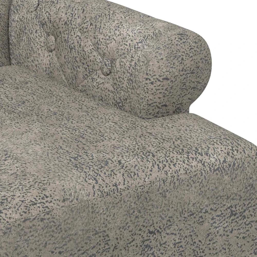 Sofa Minkštas kampas su mygtukų apmušalais Šviesiai pilka