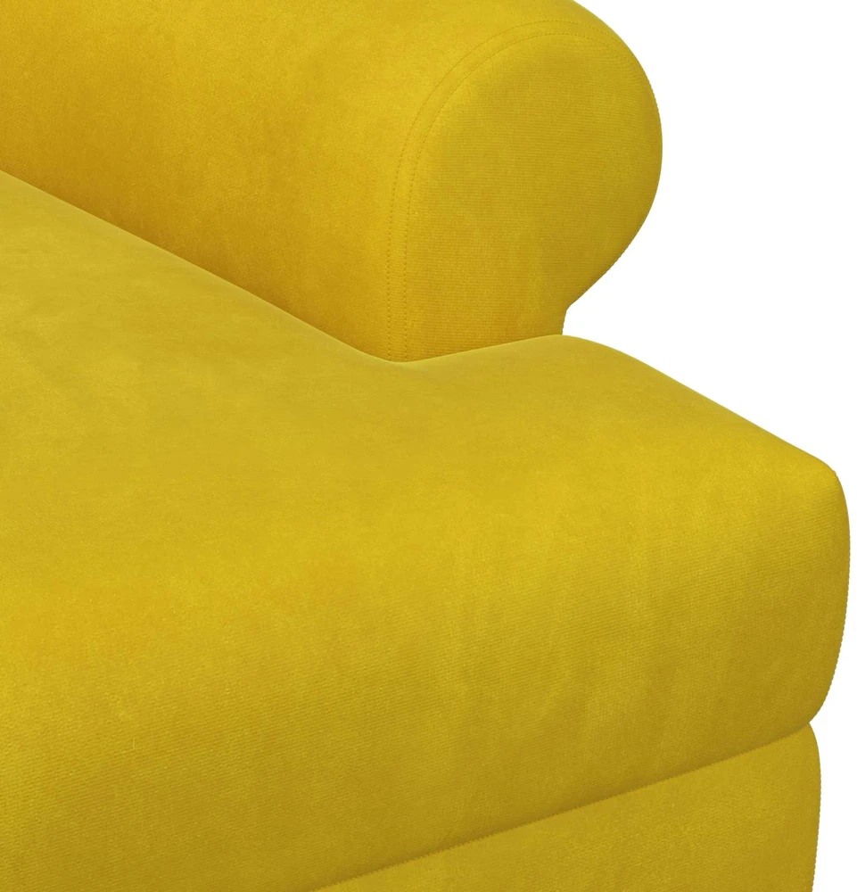 Sofa Minkštas kampas su mygtukų apmušalais Geltona 120 x 66 x 78 cm