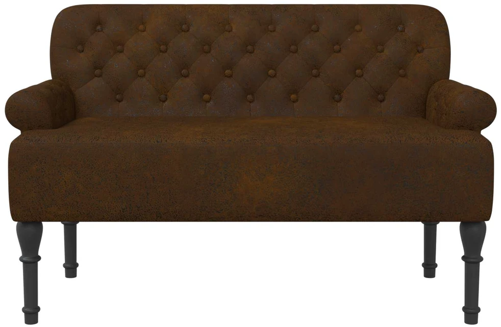 Sofa Minkštas kampas su mygtukų apmušalais Ruda 120 x 65 x 78 cm