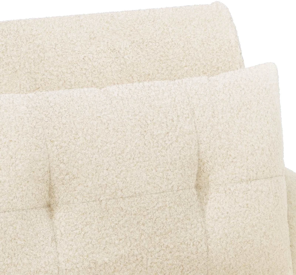 Sofa Minkštas kampas su mygtukų apmušalais Kreminė 117 x 67 x 77 cm