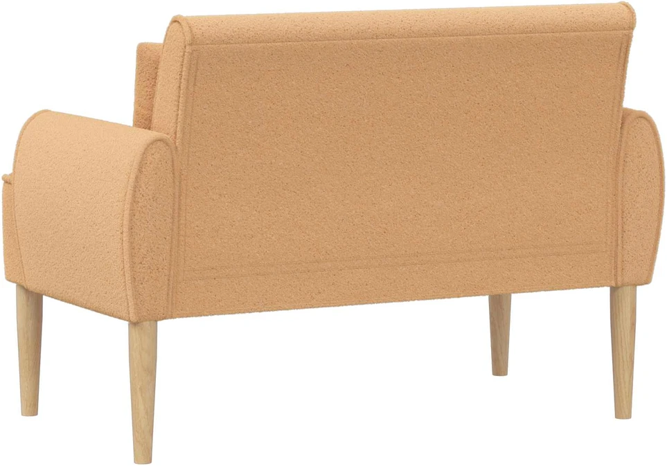 Sofa Minkštas kampas su mygtukų apmušalais Smėlio 117 x 67 x 77 cm