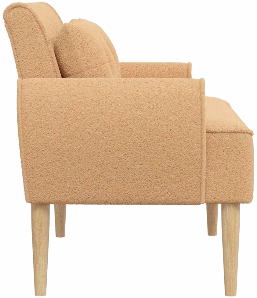 Sofa Minkštas kampas su mygtukų apmušalais Smėlio 117 x 67 x 77 cm
