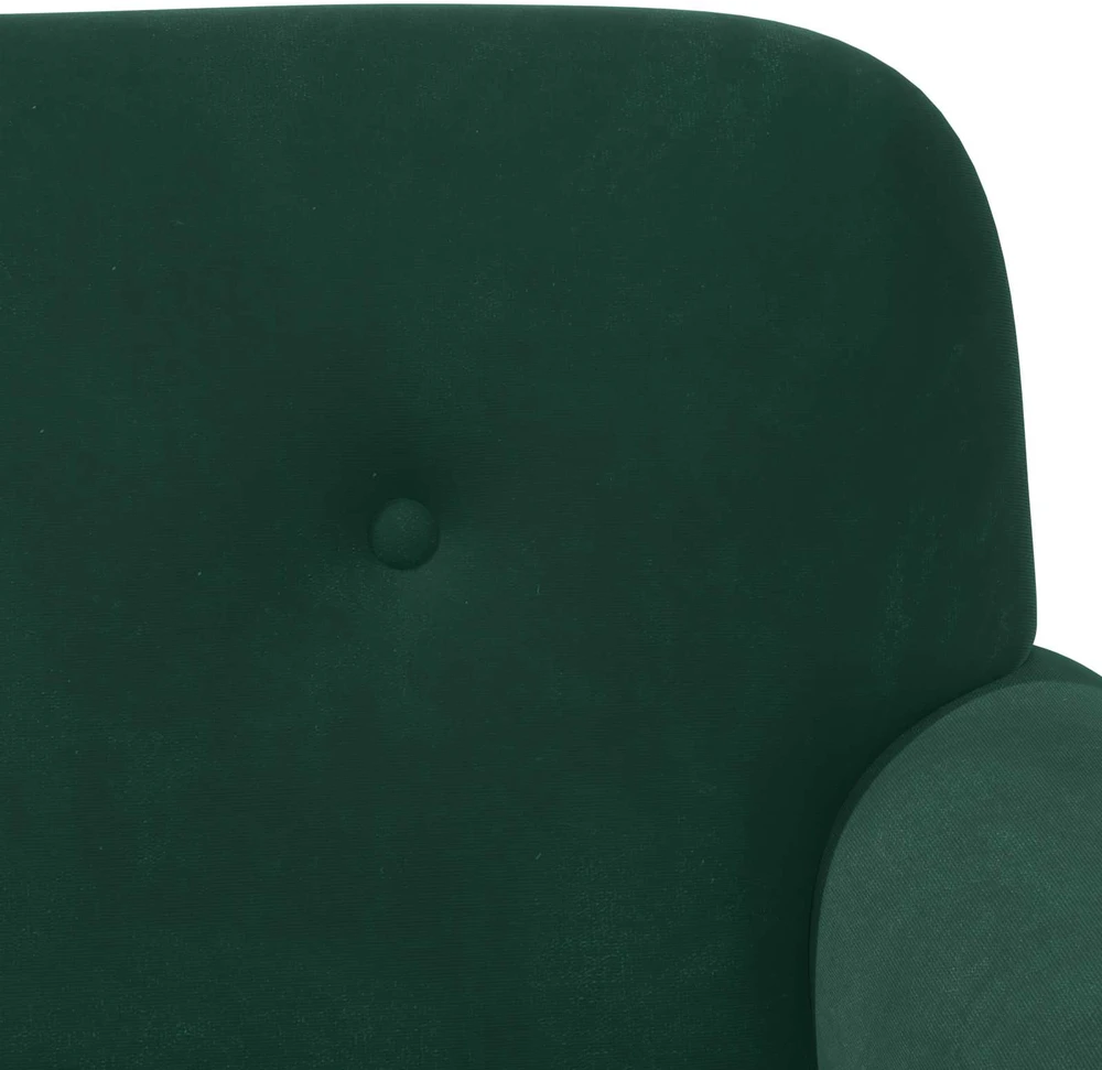 Sofa Minkštas kampas su mygtukų apmušalais Tamsiai žalia Aksomas