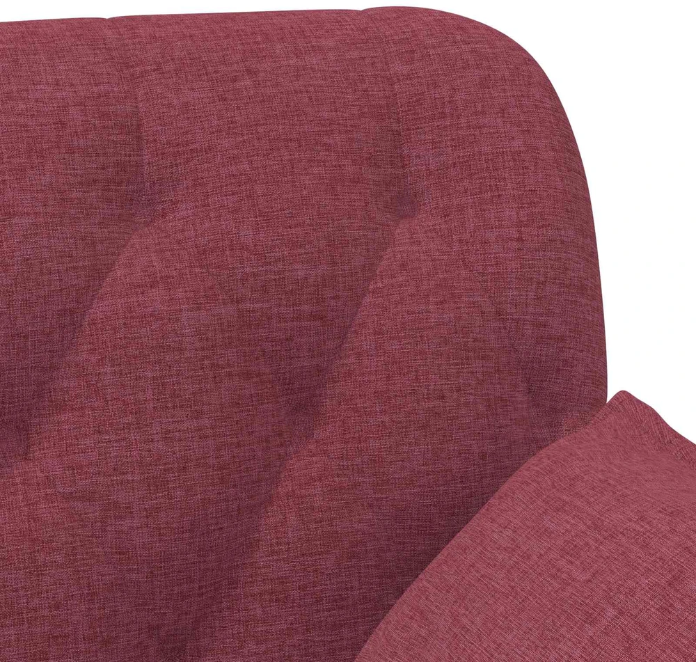 Sofa Minkštas kampas su mygtukų apmušalais Vyno raudona Audinys