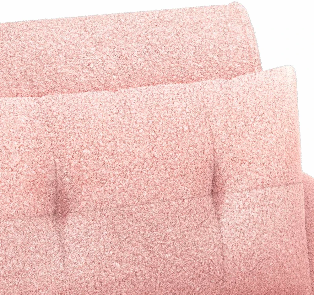 Sofa Minkštas kampas su mygtukų apmušalais Rožinė 117 x 67 x 77 cm