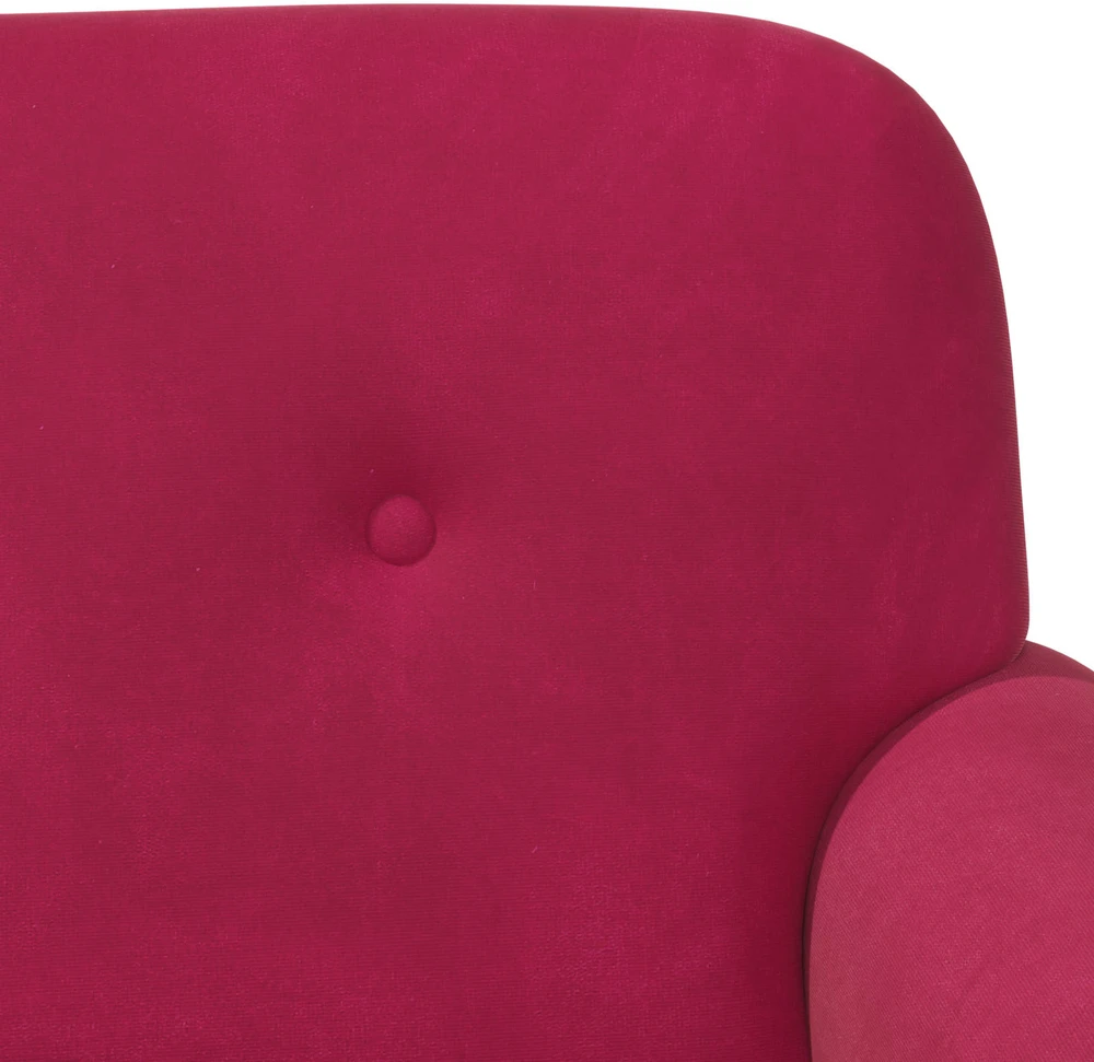 Sofa Minkštas kampas su mygtukų apmušalais Vyno raudona Aksomas