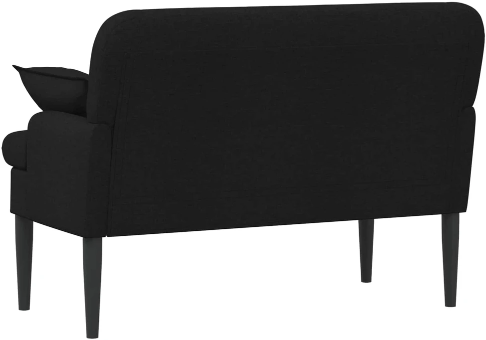 Sofa Minkštas kampas su mygtukų apmušalais Juoda 111 x 68 x 80 cm