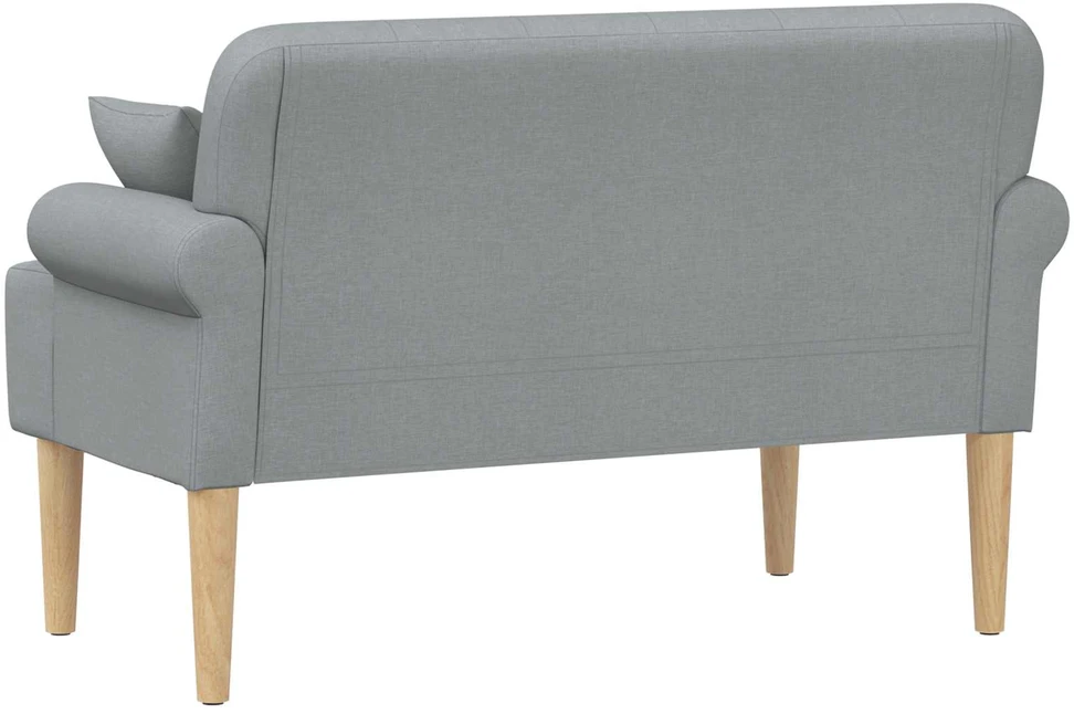 Sofa Minkštas kampas su mygtukų apmušalais Šviesiai pilka Audinys