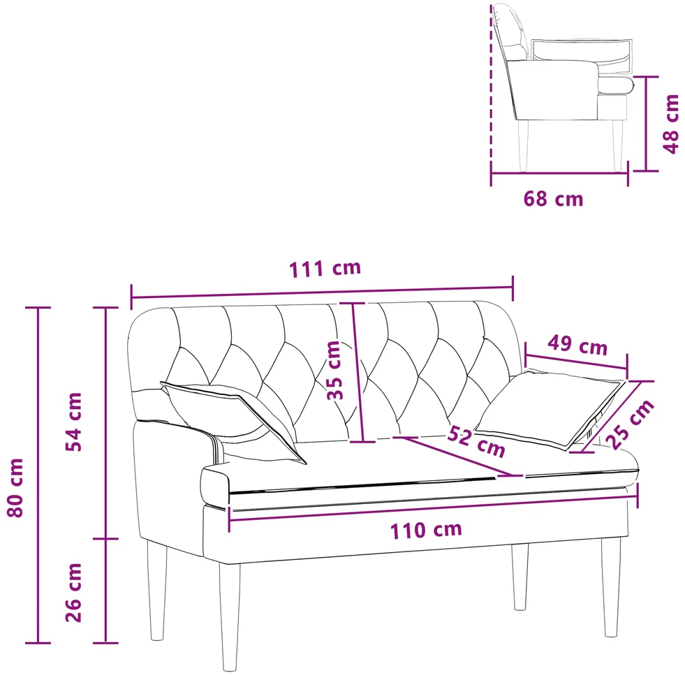 Sofa Minkštas kampas su mygtukų apmušalais Tamsiai pilka Audinys