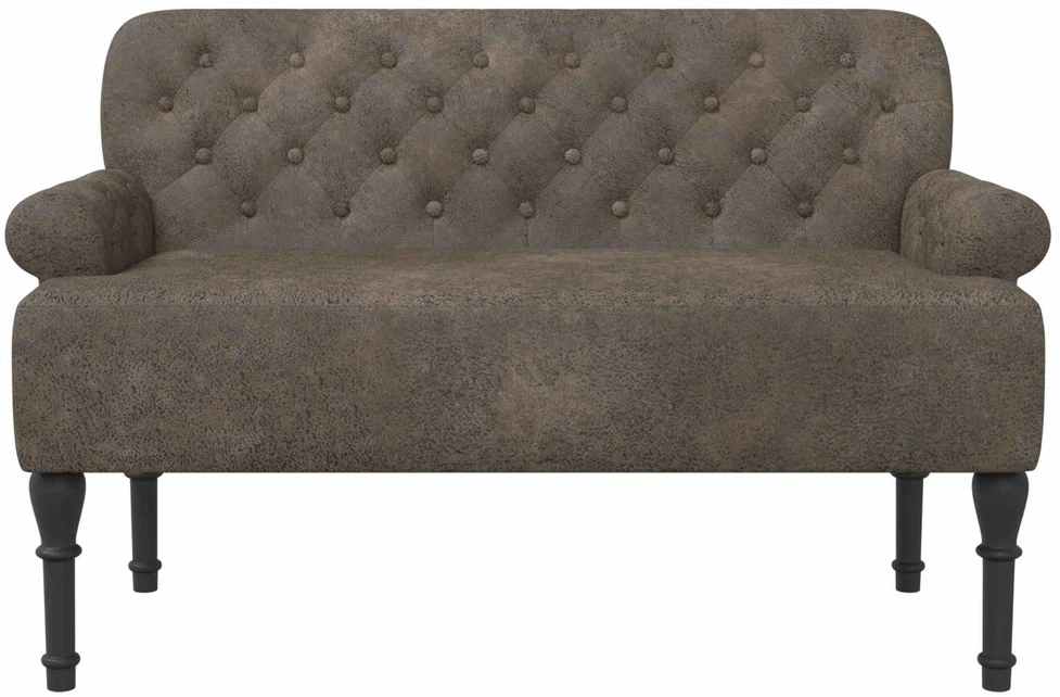 Sofa Minkštas kampas su mygtukų apmušalais Tamsiai pilka