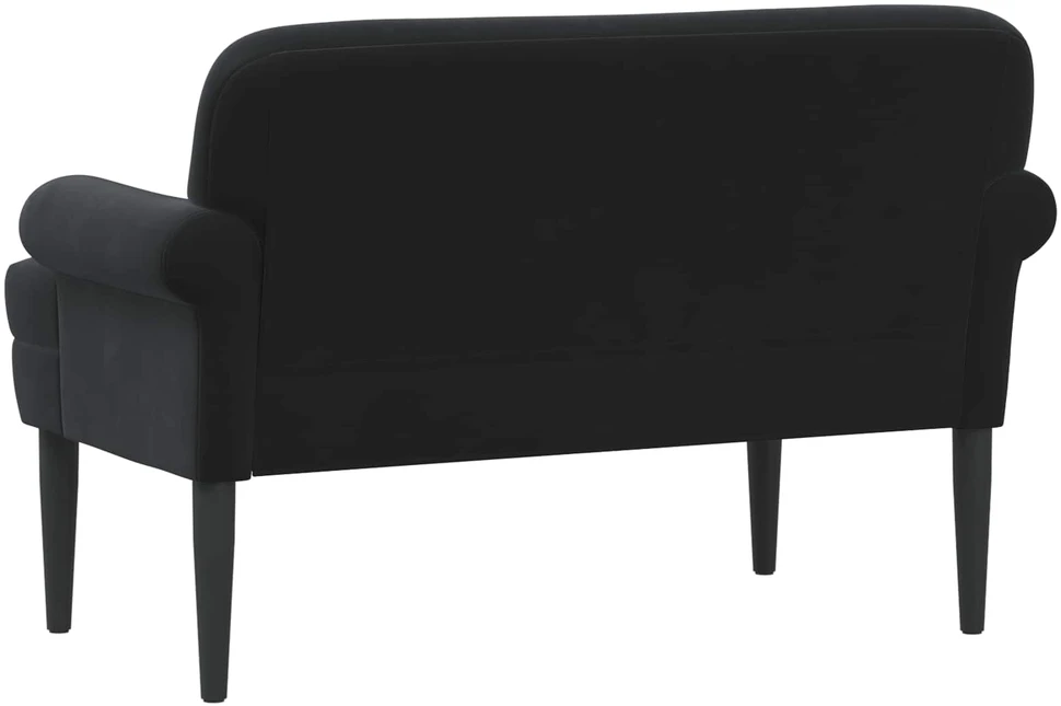 Sofa Minkštas kampas su mygtukų apmušalais Juoda 120 x 66 x 78 cm