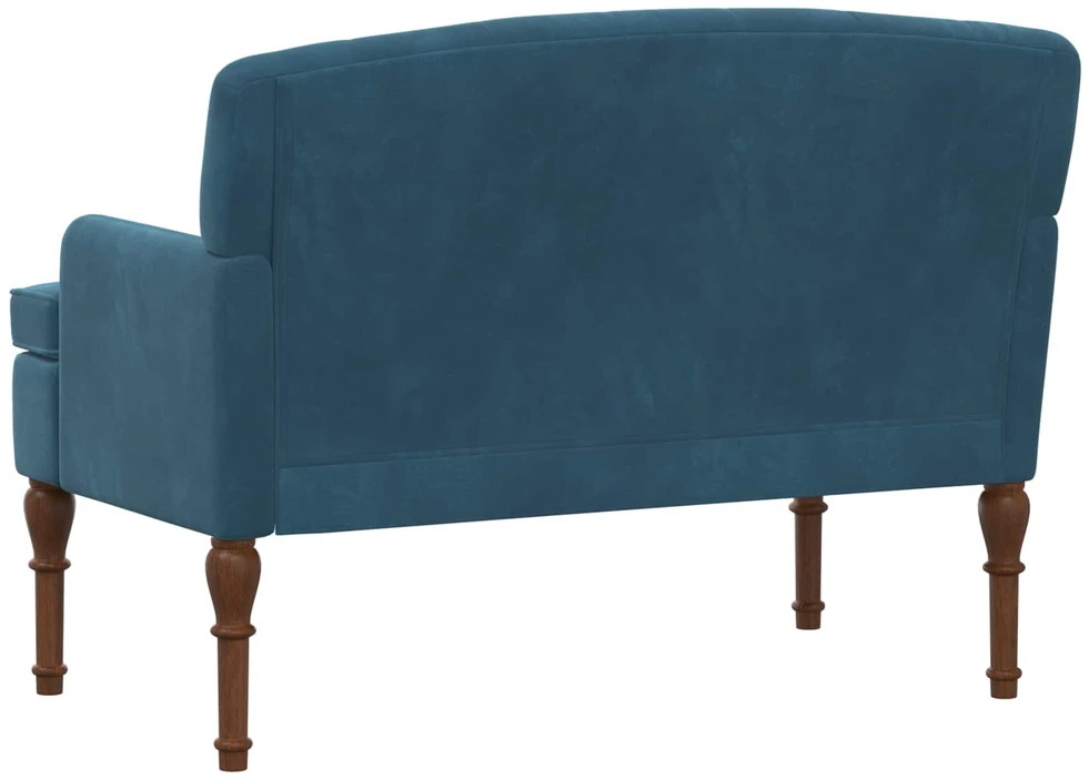 Sofa Minkštas kampas su mygtukų apmušalais Mėlyna 111 x 65 x 79 cm