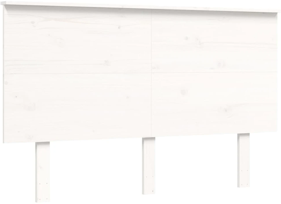 Lova senjorams su galvūgaliu, baltas, 120x200 cm, mediena