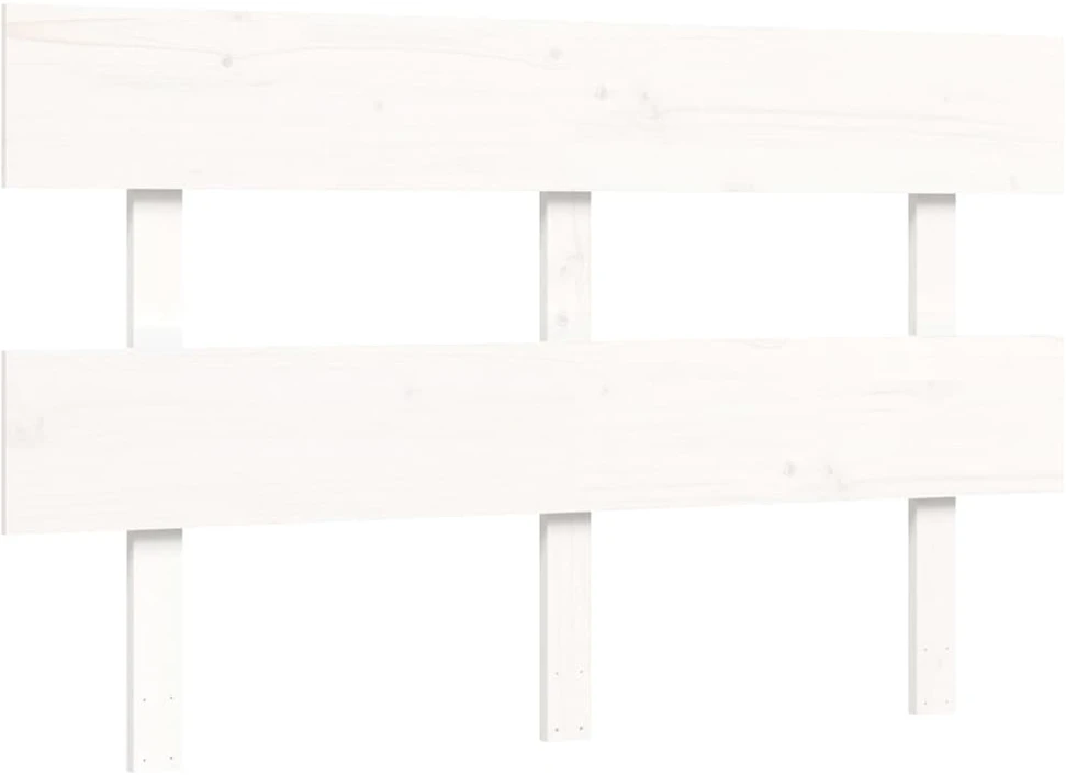 Lova senjorams su galvūgaliu, baltas, 120x200 cm, mediena