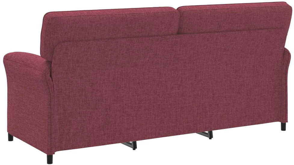 3-Vietis Sofa 3 vietos Vyno raudona 198 x 83 x 95 cm Audinys