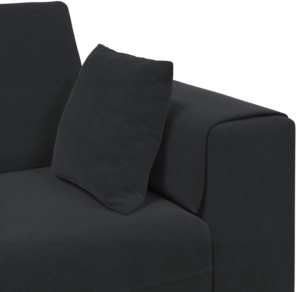 Sofa 3 vnt. Juoda Aksomas