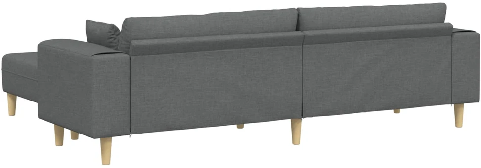 Sofa 3 vnt. Tamsiai pilka audinys