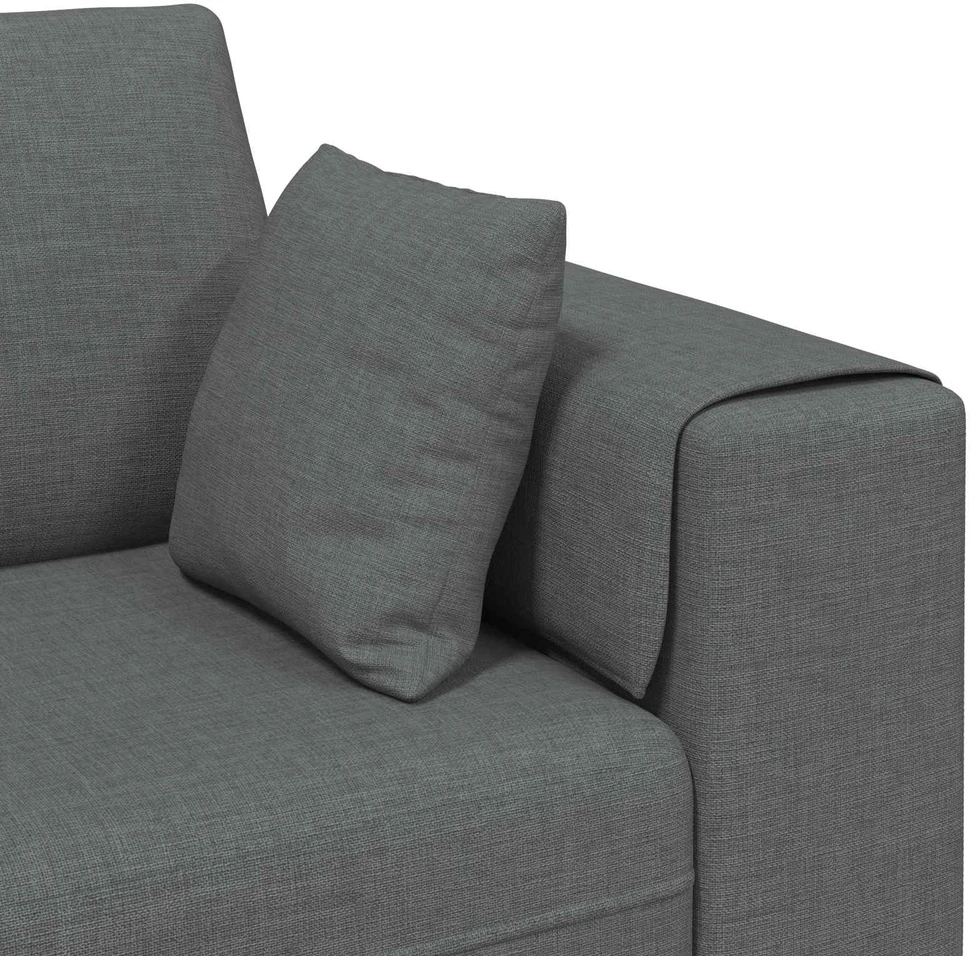 Sofa 3 vnt. Tamsiai pilka audinys