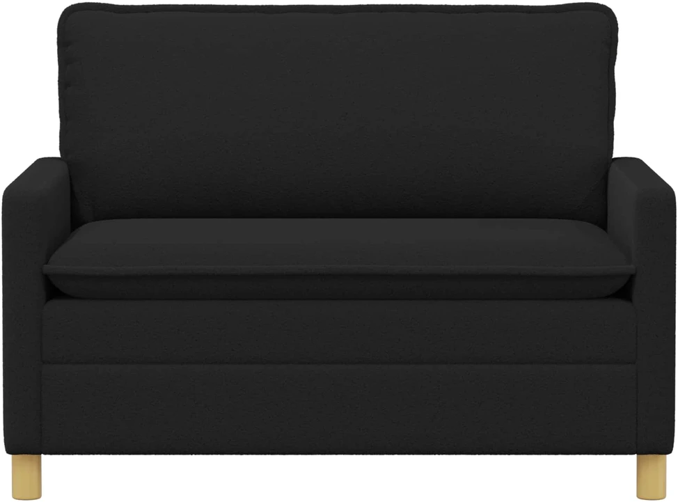 Sofa 2 vietos Juoda 126 x 81 x 87,5 cm Audinys