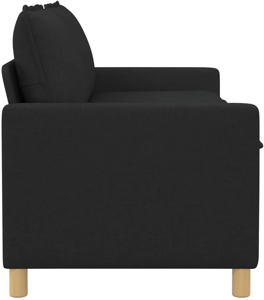 Sofa 2 vietos Juoda 156 x 81 x 87,5 cm Audinys