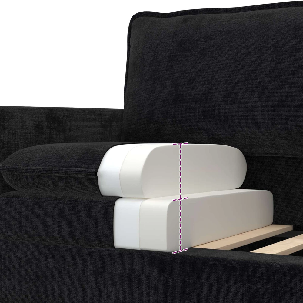 Sofa Juoda 156 x 81 x 87,5 cm Poliesteris