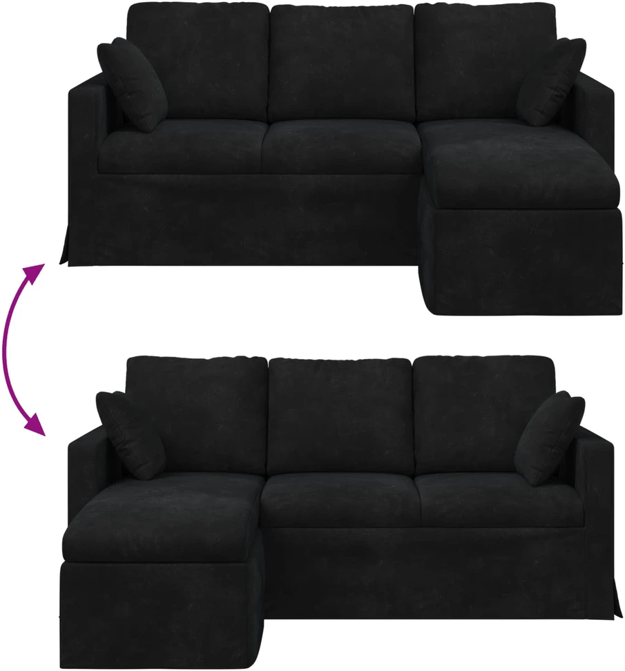 Sofa Juoda 178 x 134 x 80 cm Aksomas