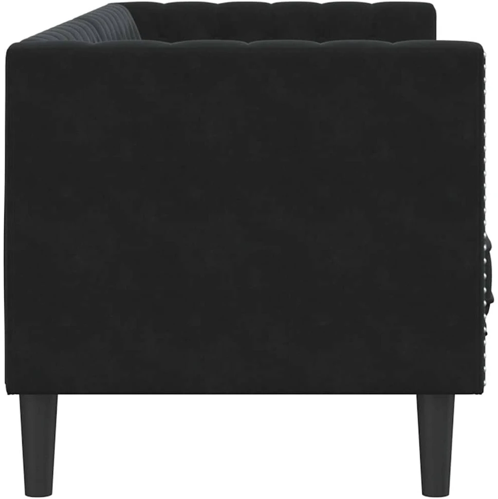 Sofa Juoda 194 x 74,5 x 70,5 cm Aksomas