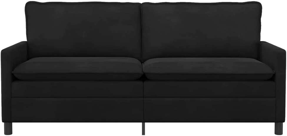 Sofa Juoda 196 x 81 x 87,5 cm Aksomas