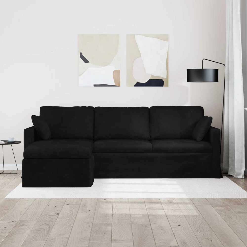 Sofa Juoda 228 x 134 x 80 cm Aksomas