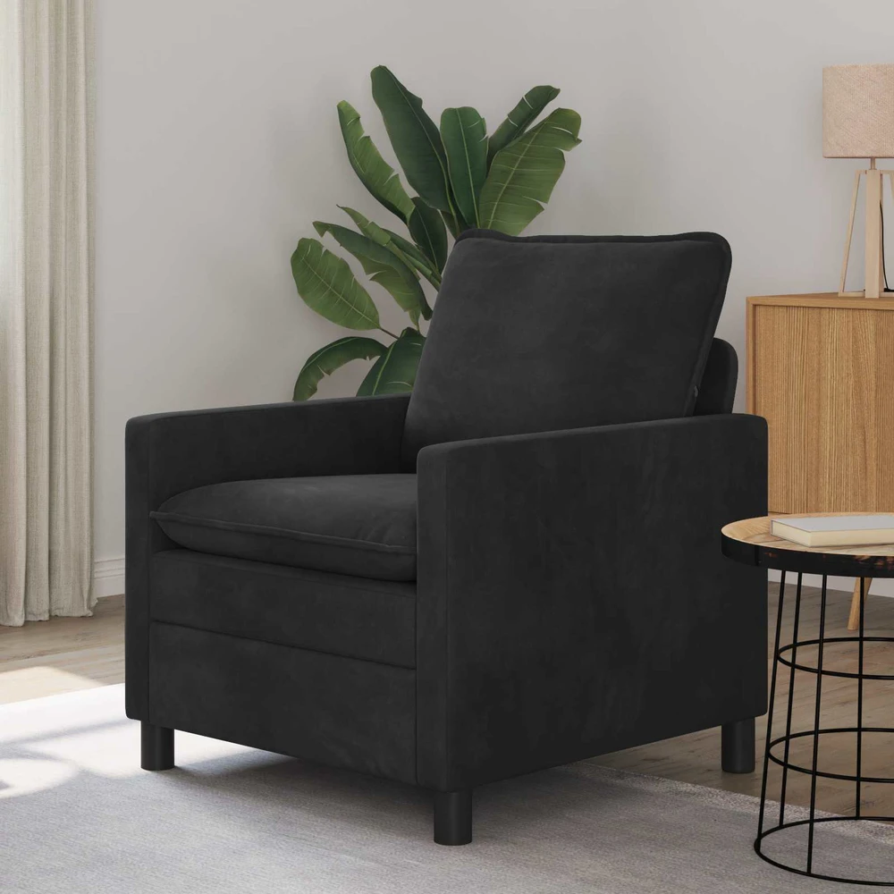 Sofa Juoda 76 x 81 x 87,5 cm Aksomas