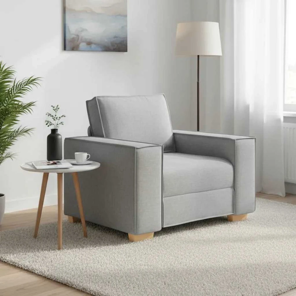 Sofa-kėdė, debesų pilka, 100x78x84 cm, audinys