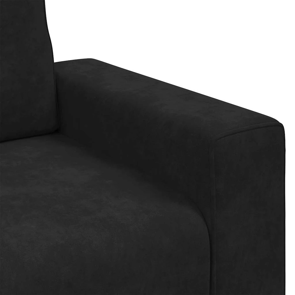 Sofa-kėdė, juoda, 100x77x82 cm, aksomas