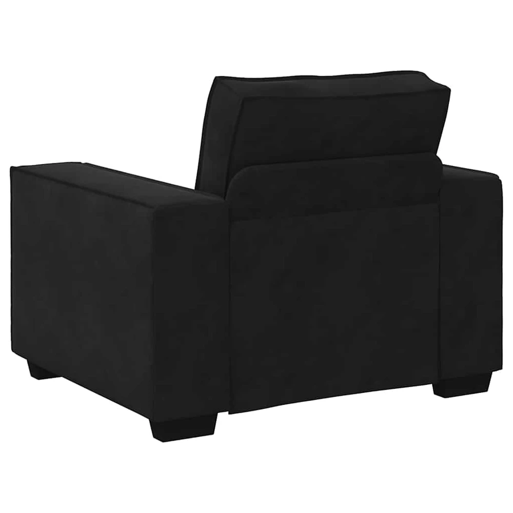 Sofa-kėdė, juoda, 100x78x84 cm, aksominis