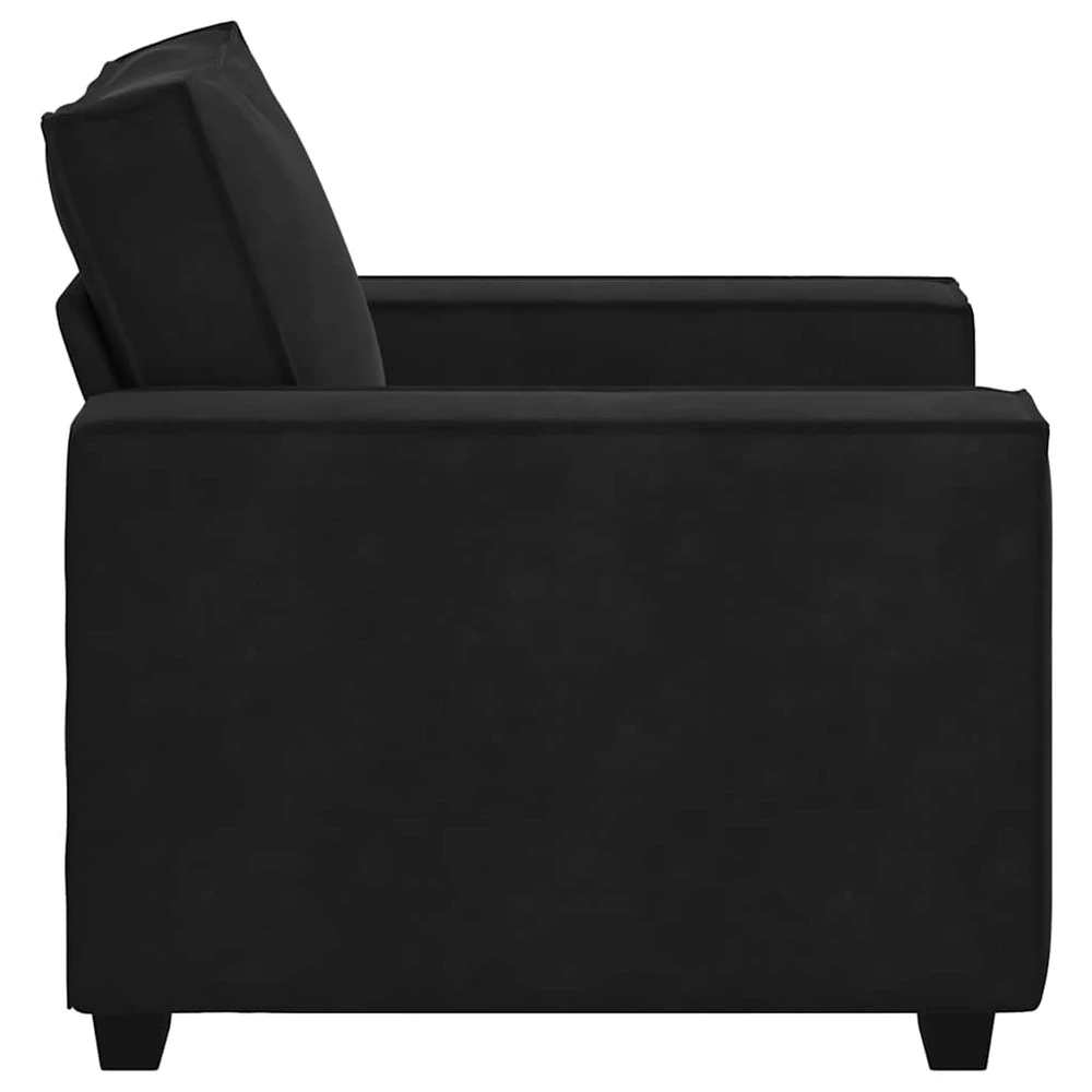 Sofa-kėdė, juoda, 100x78x84 cm, aksominis