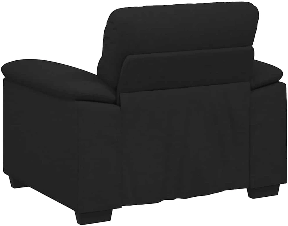Sofa-kėdė, juoda, 100x81x84 cm, audinys