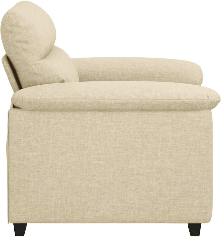 Sofa-kėdė, kreminės spalvos, 100x81x84 cm, audinys