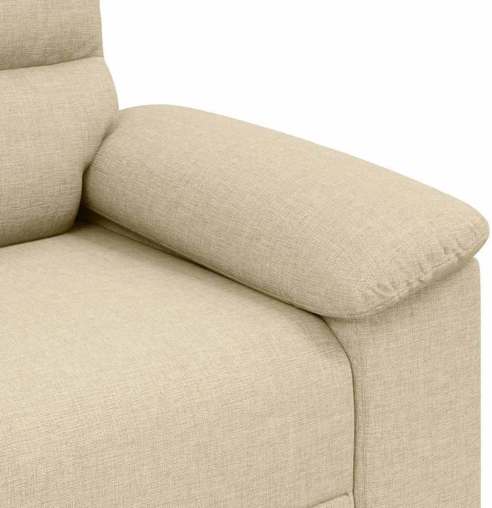 Sofa-kėdė, kreminės spalvos, 100x81x84 cm, audinys