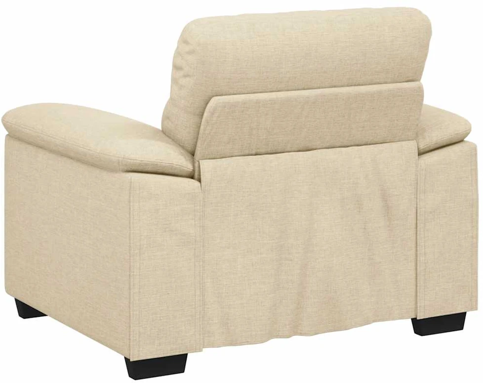 Sofa-kėdė, kreminės spalvos, 100x81x84 cm, audinys