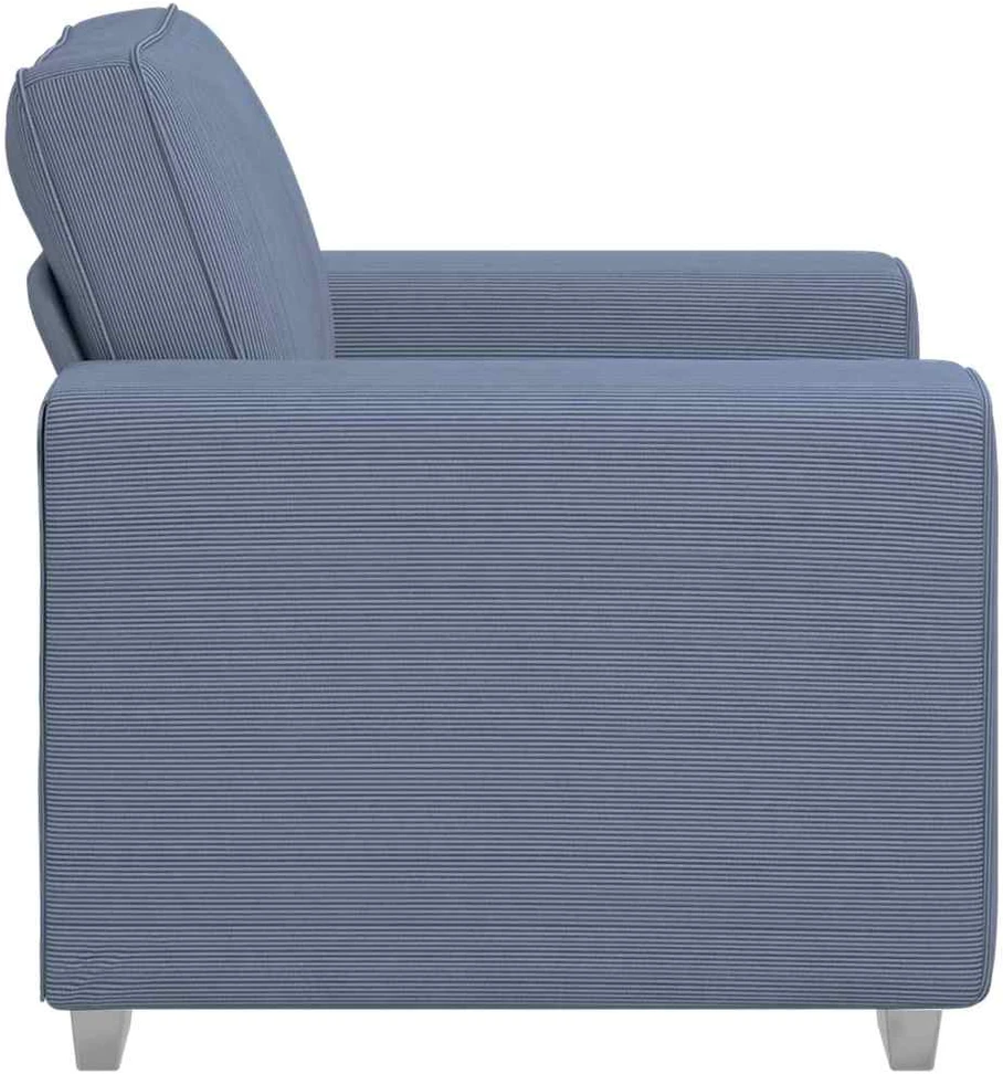 Sofa-kėdė, mėlyna, 100x77x82 cm, velvetas, audinys