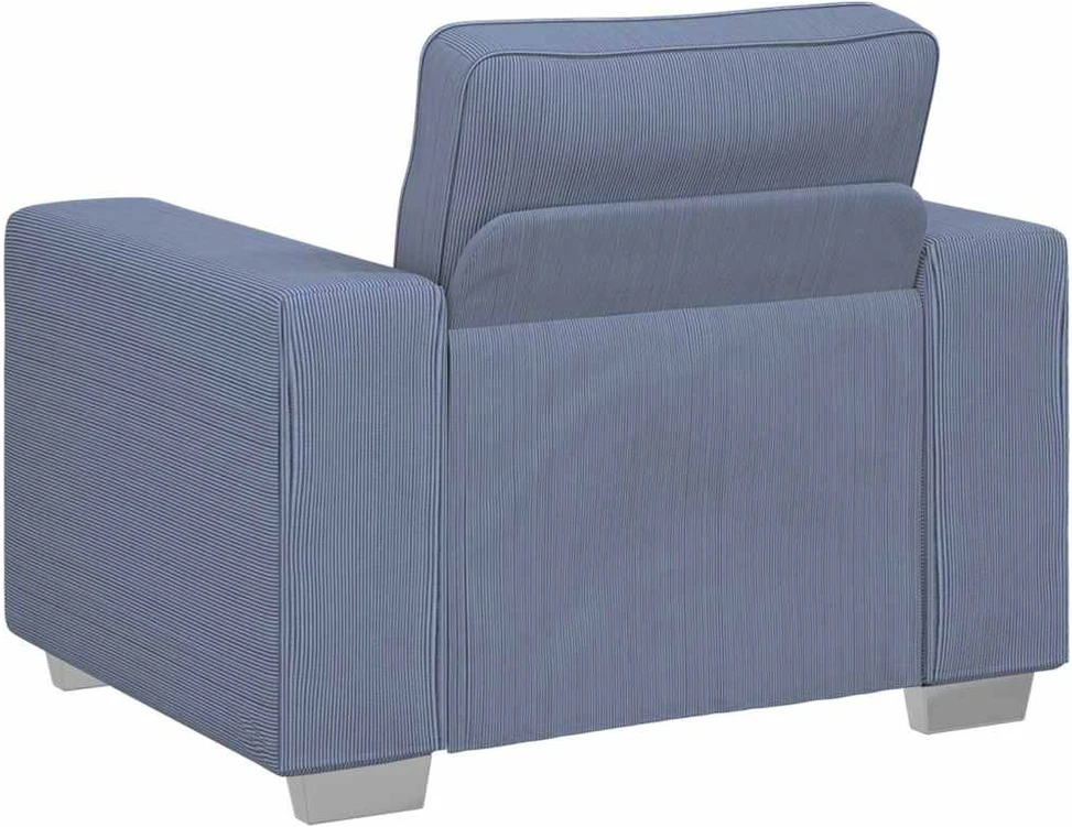 Sofa-kėdė, mėlyna, 100x77x82 cm, velvetas, audinys