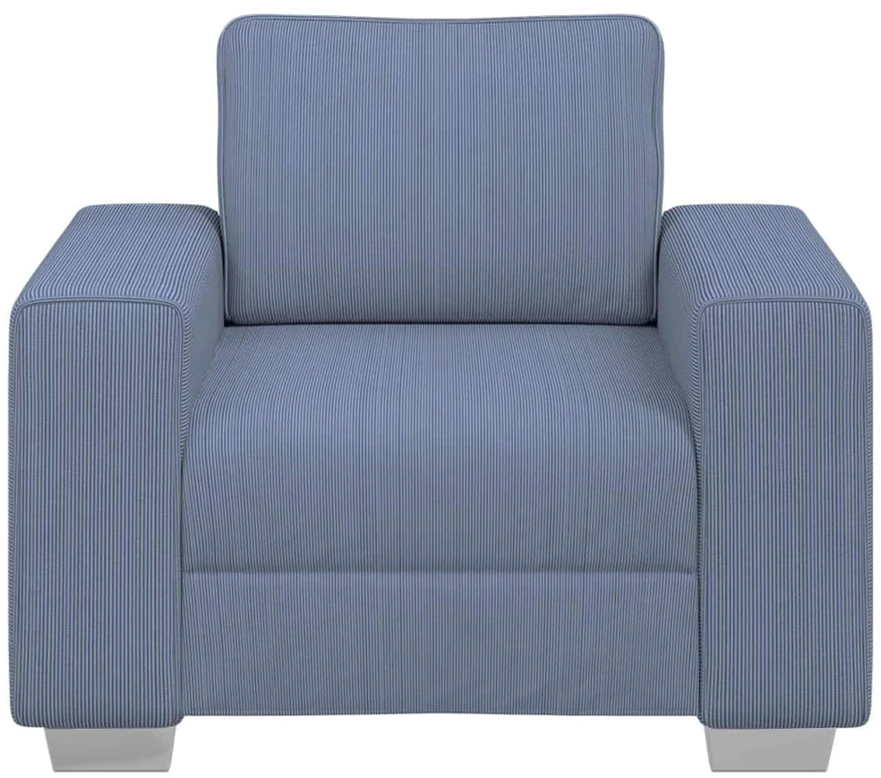 Sofa-kėdė, mėlyna, 100x77x82 cm, velvetas, audinys