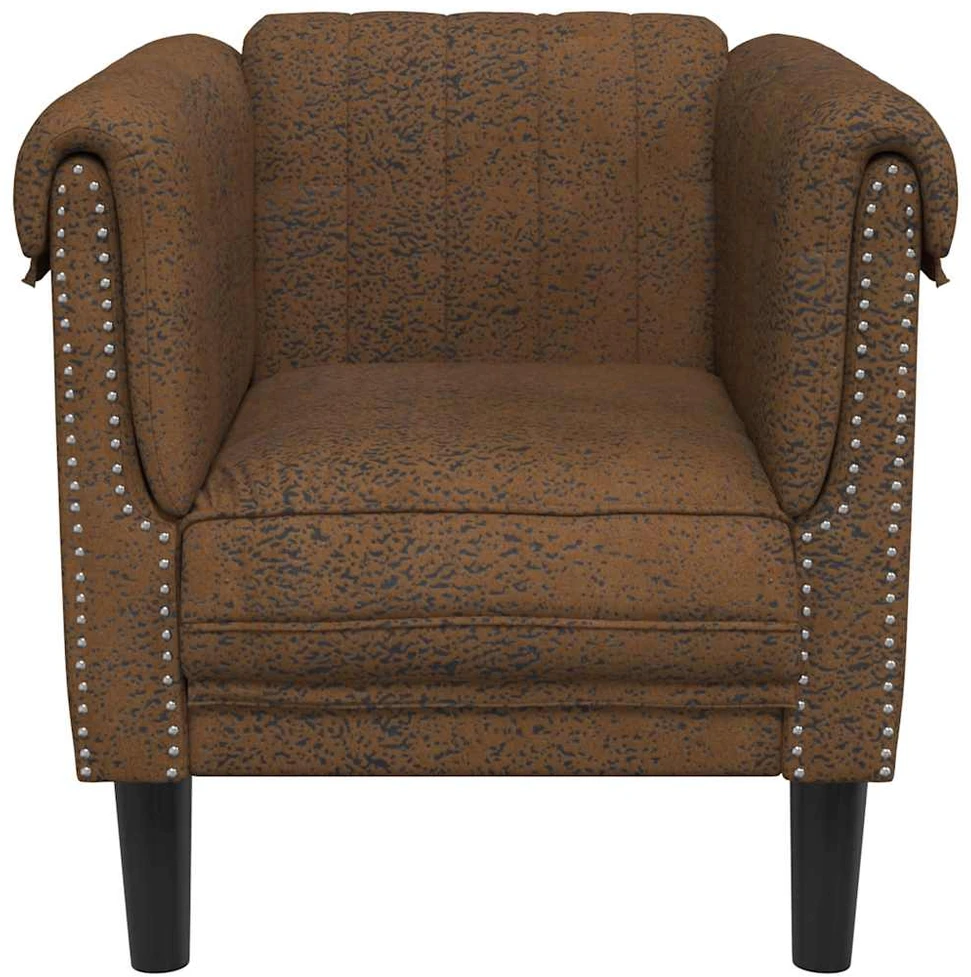 Sofa Krėslas, rudos spalvos, aksomas