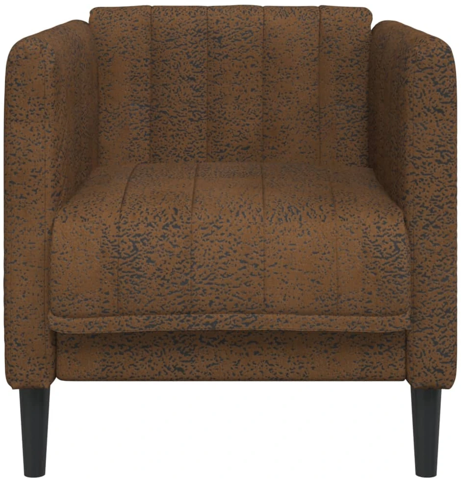 Sofa kėdė, rudos spalvos, dirbtinė versta oda