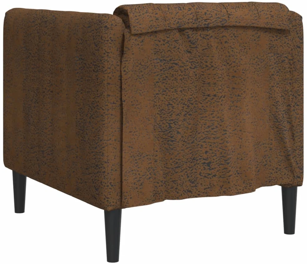Sofa kėdė, rudos spalvos, dirbtinė versta oda