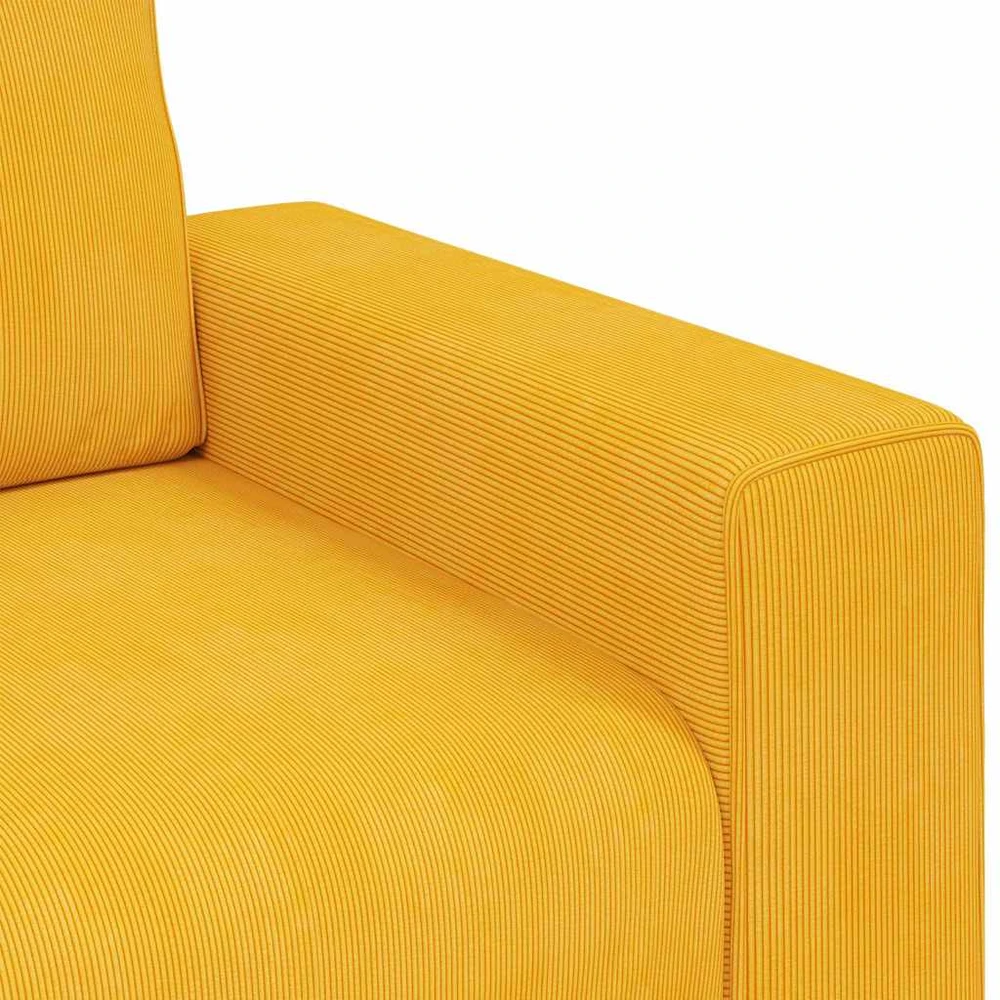 Sofa-kėdė, šviesiai geltona, 100x77x82 cm, velvetas, audinys