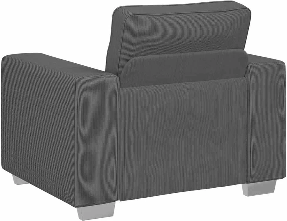 Sofa-kėdė, tamsiai pilka, 100x77x82 cm, velvetas, audinys