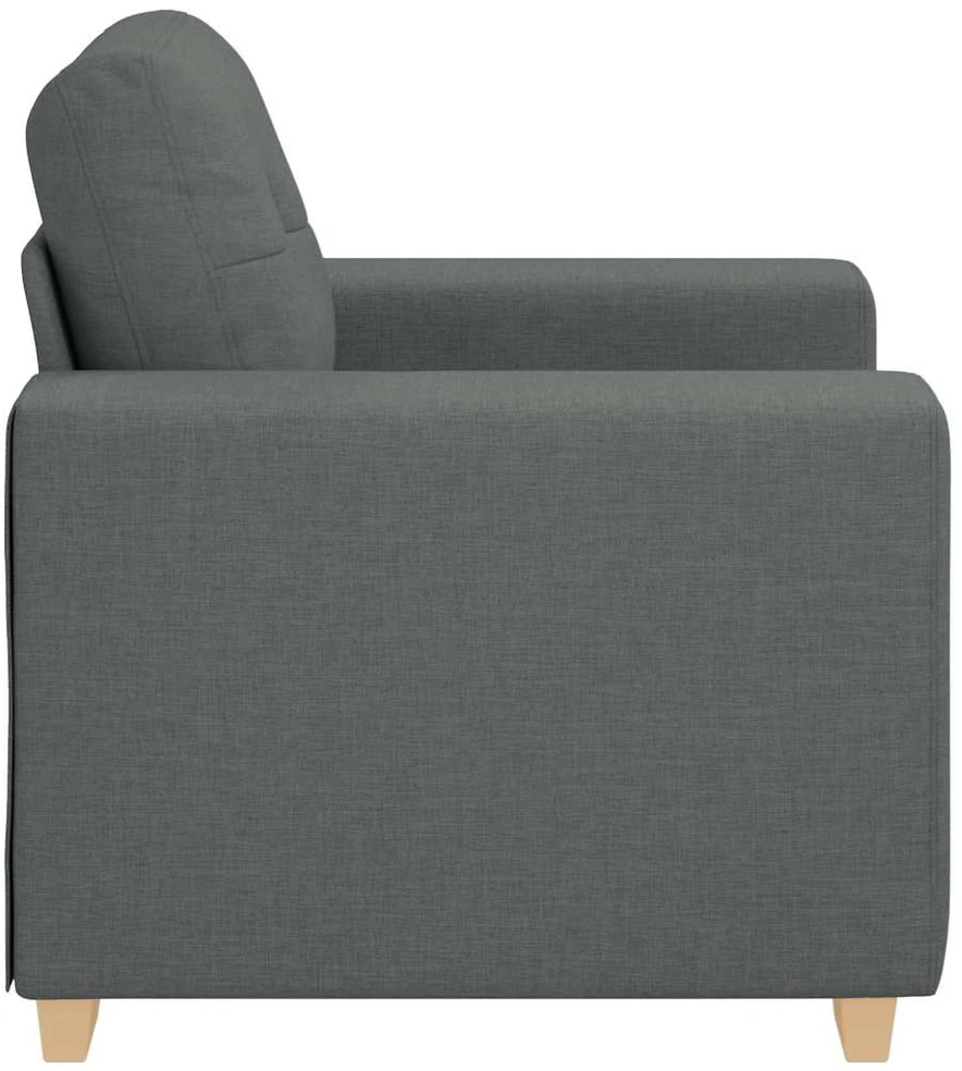 Sofa-kėdė, tamsiai pilka, 100x78x80 cm, audinys