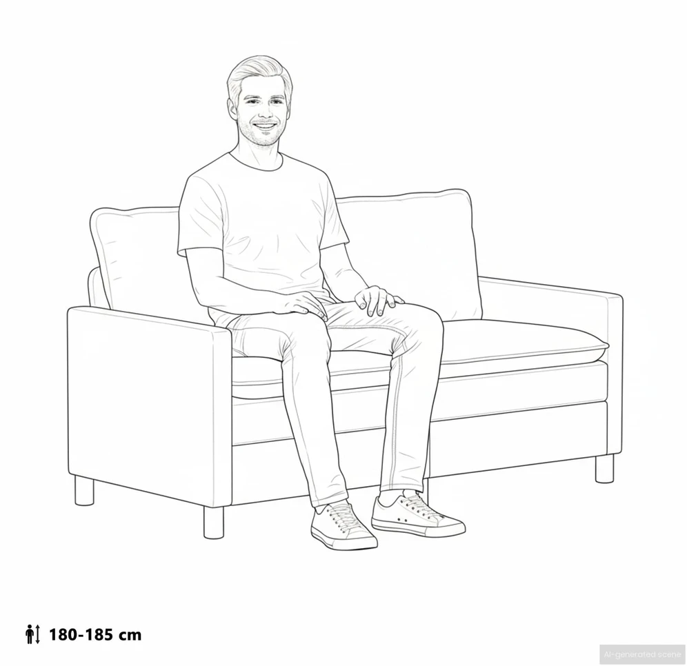 Sofa Kreminė 156 x 81 x 87,5 cm Audinys
