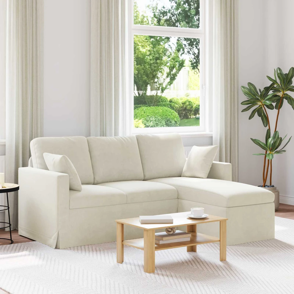 Sofa Kreminė 178 x 134 x 80 cm Aksomas